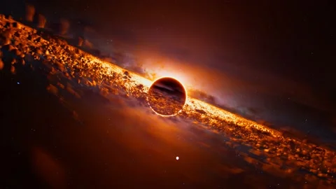 A black hole in the middle of outer space absorbs nearest stars. Science. Stock Footage 201141802