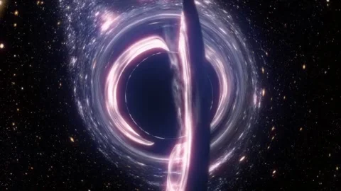 A black hole moving through outer space. Stock Footage 319815279