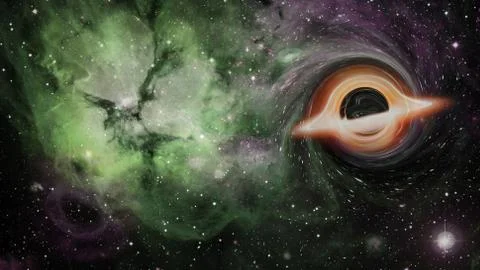 Black hole in the nebula. Elements of this image furnished by NASA Foto stock