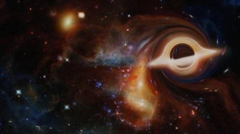Black hole in the nebula. Elements of this image furnished by NASA Black h... 库存照片