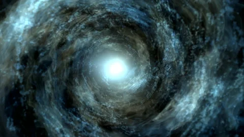 Black hole or Wormhole in deep space. Theory, cosmological model Stock Footage 140160480