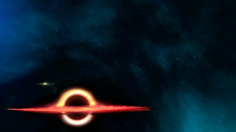 Black hole or Wormhole in space. Tunnel of space-time Stock Footage 294303344