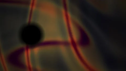 Black hole with orange and red swirling patterns in space. Stock Footage 335505556