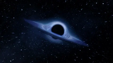 A black hole in outer space. A visualization of a scientific phenomenon Stock-Footage 249093665