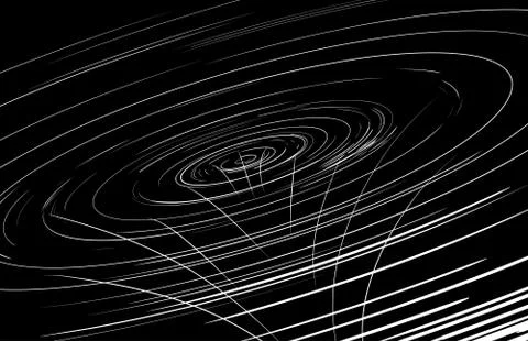 Black Hole Outline Drawing Stock Illustration