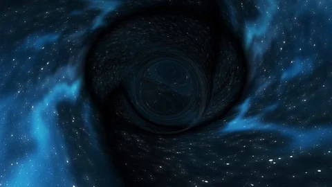 Black hole pulls in star space time funnel pit animation background New quality Stock Footage 100394291