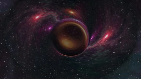 Black hole pulls in star space time funnel pit seamless loop animation Stock Footage 100394520