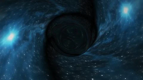 Black hole pulls in star space time funnel pit illustration background New 스톡 일러스트