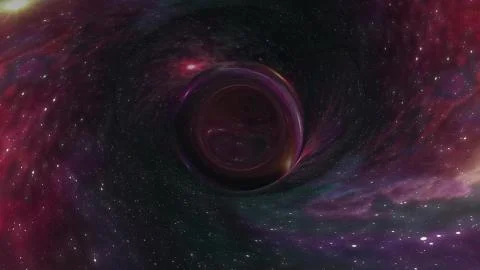 Black hole pulls in star space time funnel pit illustration background New 스톡 일러스트