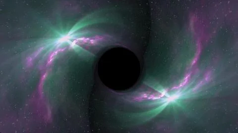 Black hole pulls in star space time funnel pit illustration background New Stock Illustration