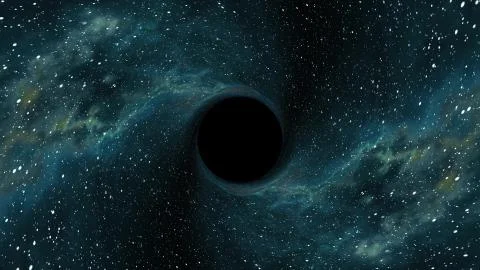 Black hole pulls in star space time funnel pit illustration background New 스톡 일러스트