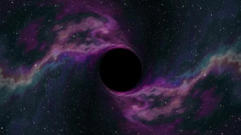 Black hole pulls in star space time funnel pit illustration background New Stock Illustration