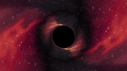 Black hole pulls in star space time funnel pit illustration background New Stock Illustration