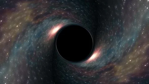 Black hole pulls in star space time funnel pit illustration background New Stock Illustration