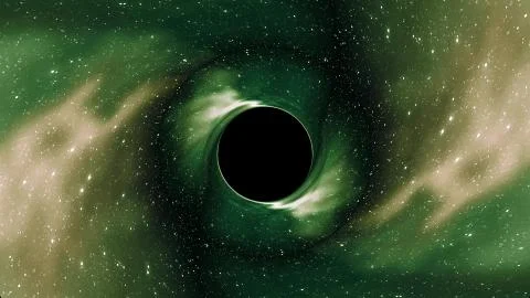 Black hole pulls in star space time funnel pit illustration background New 스톡 일러스트