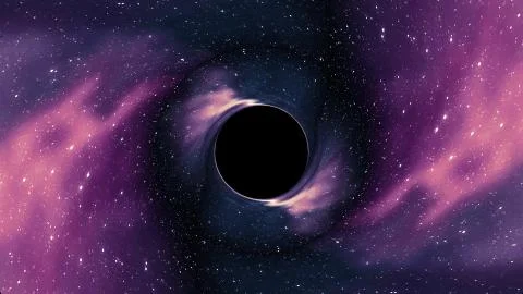 Black hole pulls in star space time funnel pit illustration background New Stock Illustration