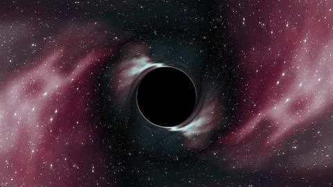 Black hole pulls in star space time funnel pit illustration background New 스톡 일러스트