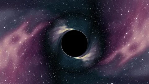 Black hole pulls in star space time funnel pit illustration background New Stock Illustration