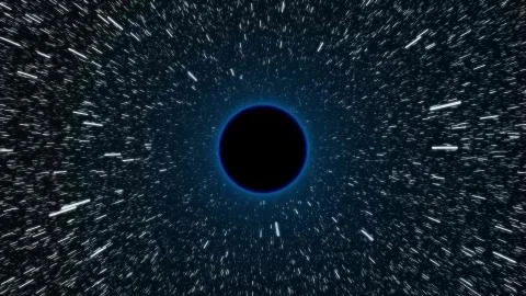 Black hole pulls in star space time funnel pit illustration background New Stock Illustration