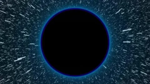 Black hole pulls in star space time funnel pit illustration background New Stock Illustration