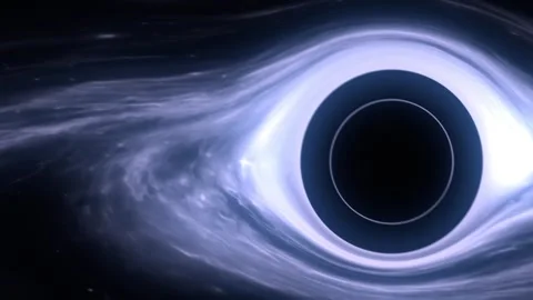 Black hole render in deep space loop animated Stock Footage 320698638
