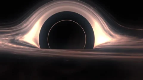 Black hole render in deep space loop animated Stock Footage 320698680