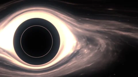 Black hole render in deep space loop animated Stock Footage 320698779