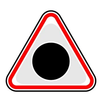 Black Hole Sign Triangular Sticker Illustrazione stock