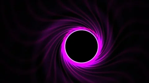Black Hole Simulation with Purple Accretion Disk. Stock Footage 334863793