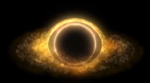 Black hole singularity event horizon space wormhole space stellar interstellar Stock Illustration