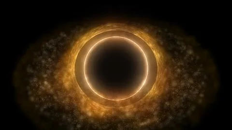 Black hole singularity event horizon space wormhole space stellar interstellar Stock Illustration
