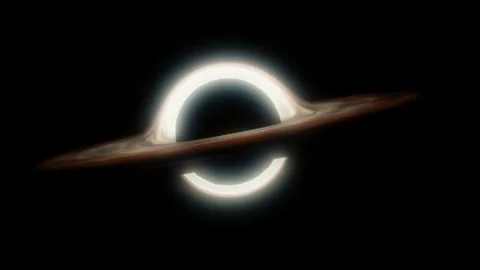 Black hole Slowly rotating in Space. The event horizon of black hole. Stock Footage 157543245