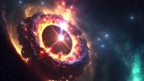 Black hole in space 4K Stock Footage 233243844