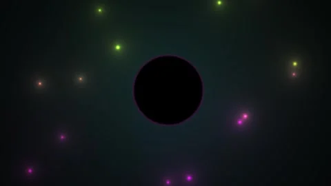 Black Hole in Space with Colorful Lights. Stock Footage 336226330
