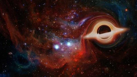 Black hole in space. Elements of this image furnished by NASA Foto stock