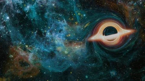 Black hole in space. Elements of this image furnished by NASA Foto stock
