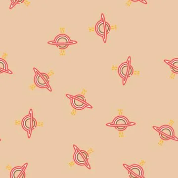 Black hole space exploration vector seamless pattern Stockillustratie