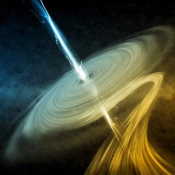 Black hole in space Stock Illustration