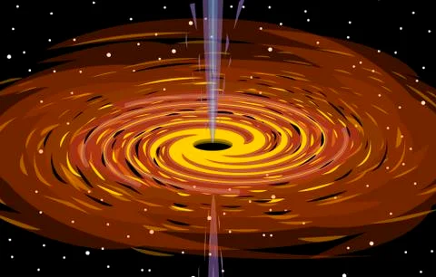 Black hole in the space Stock-Illustration