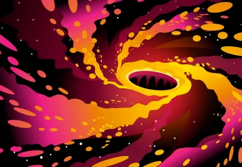 Black hole in the space Stock-Illustration