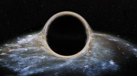 Black hole in space Stock Illustration