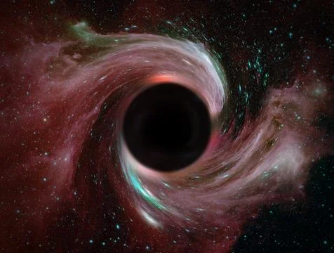 Black hole in space. Stock Photos