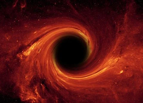 Black hole in space. Stock Photos