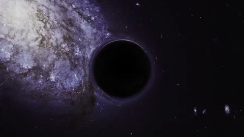 Black hole in space. Space Background 4K 3D abstract animation Stock Footage 158469773
