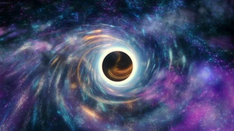 Black Hole Space System Stock Footage 195326037