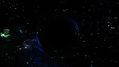 The black hole in spacetime  (seamless loop) 스톡 동영상 335650091
