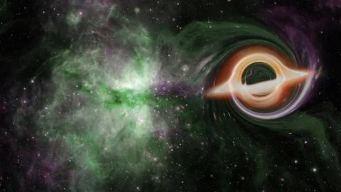 Black hole system. Elements of this image furnished by NASA Foto stock