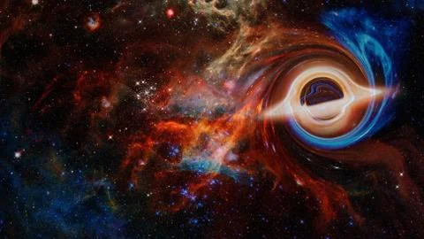 Black hole system. Elements of this image furnished by NASA Foto stock