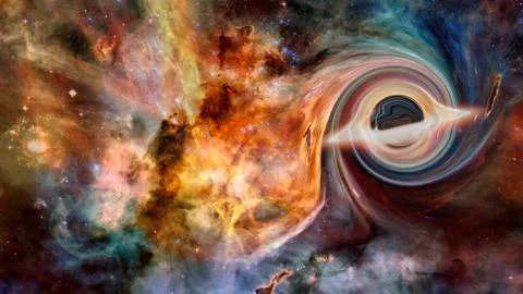 Black hole system. Elements of this image furnished by NASA Stock Photos