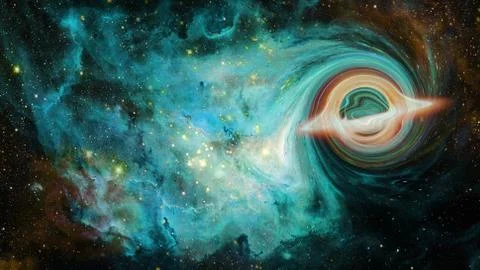 Black hole system. Elements of this image furnished by NASA Foto stock